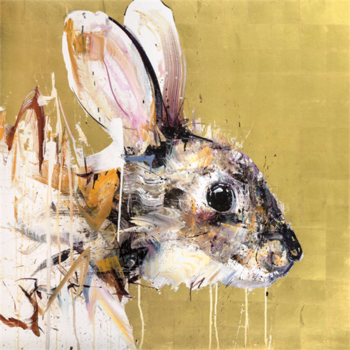 Rabbit (Gold Leaf) by Dave White