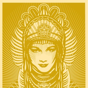 Peace Goddess (Gold) by Shepard Fairey