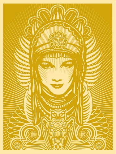 Peace Goddess (Gold) by Shepard Fairey