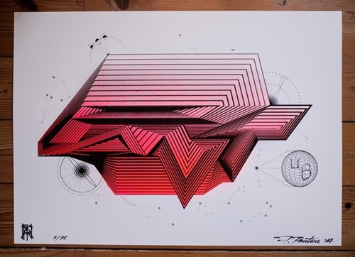 Parallaxium (Red) by Felipe Pantone