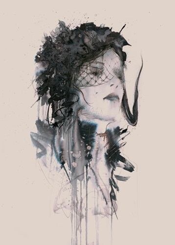 A Woman In Black  by Carne Griffiths
