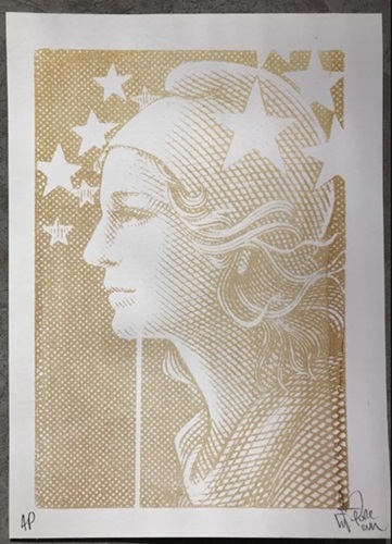 Marianne - French Stamp Gold Print (First Edition) by Pure Evil