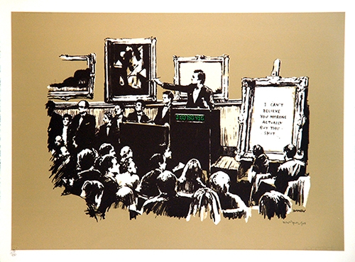 Morons (Sepia) by Banksy