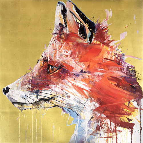 Fox (Gold Leaf) by Dave White