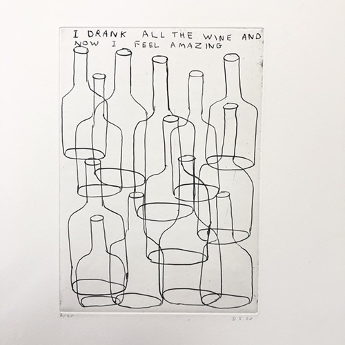 Untitled (Wine)  by David Shrigley