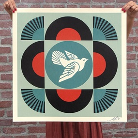 Geometric Dove (Offset (Black)) by Shepard Fairey