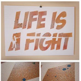 Life Is A Fight (Orange) by Noa Prints