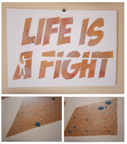 Life Is A Fight (Orange) by Noa Prints