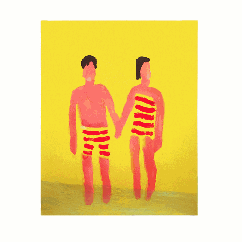 Couple Yellow Beach (First Edition) by Katherine Bradford