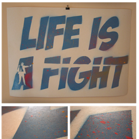 Life Is A Fight (Blue) by Noa Prints