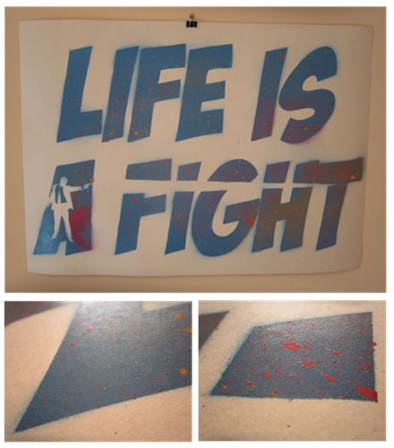 Life Is A Fight (Blue) by Noa Prints