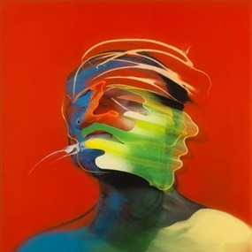 Red Portrait (Movement) by Adam Neate