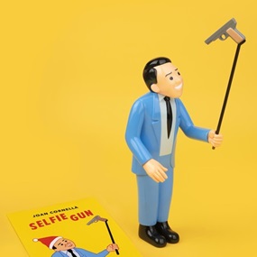 Selfie Gun (Sculpture) (Blue) by Sir Joan Cornellà