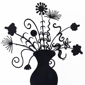 Flores (Sculpture) (Black) by Kenny Scharf