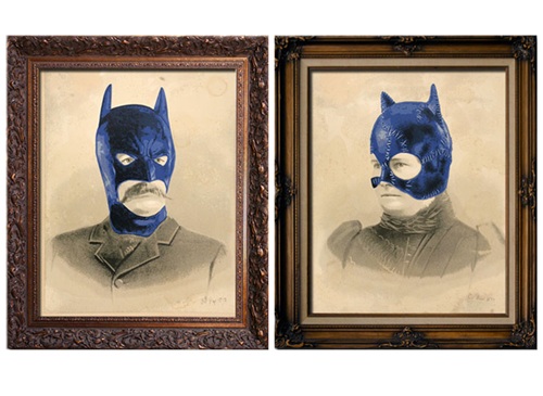 Bat Papi & Cat Nana  by Mr Brainwash