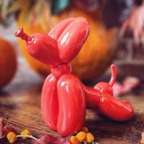 Stretching Balloon Dog (Mini Red) by Whatshisname