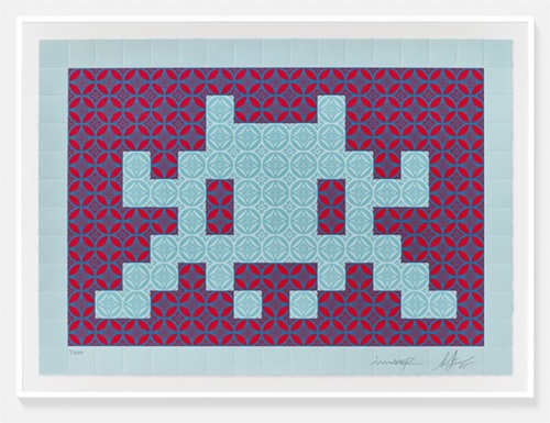 Positive Space / Negative Space (Blue / Red) by Space Invader