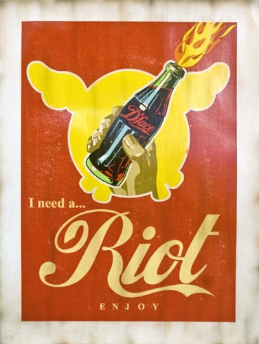 Riot (Hand-Aged Edition) by D*Face