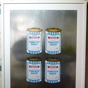 Four Soup Cans (Silver Artist Proof) by Banksy