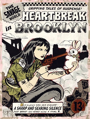 Heartbreak In Brooklyn (Green) by Faile