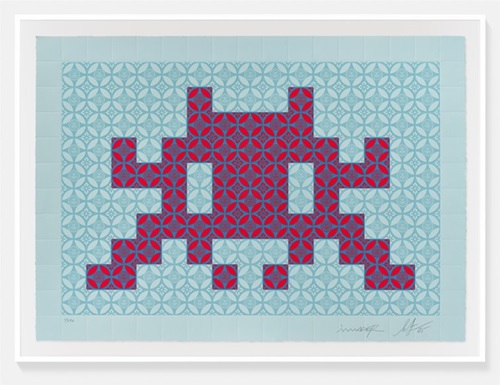 Positive Space / Negative Space (Red / Blue) by Space Invader