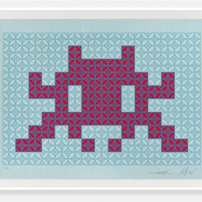 Positive Space / Negative Space (Red / Blue) by Space Invader