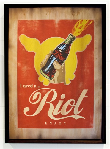 Riot (On Wood) by D*Face