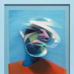 Orange And Blue Dimensional Portrait (Lenticular Edition) by Adam Neate