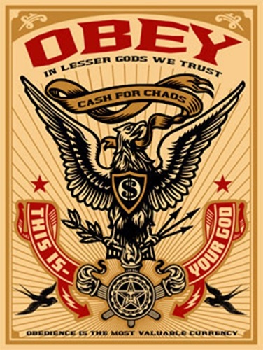 Lesser Gods Eagle  by Shepard Fairey