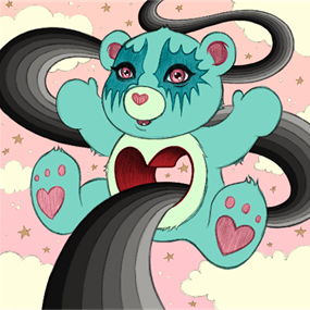 Tenderheart Care Bear Print (Blue) by Tara McPherson