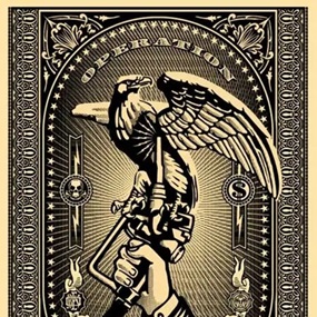 Operation Oil Freedom (Silver) by Shepard Fairey