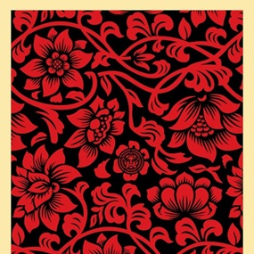 Floral Takeover 2017 (Red / Black) by Shepard Fairey