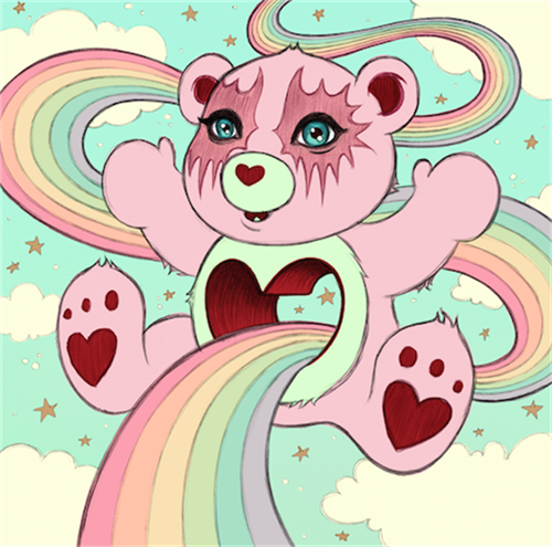 Tenderheart Care Bear Print (Pink) by Tara McPherson