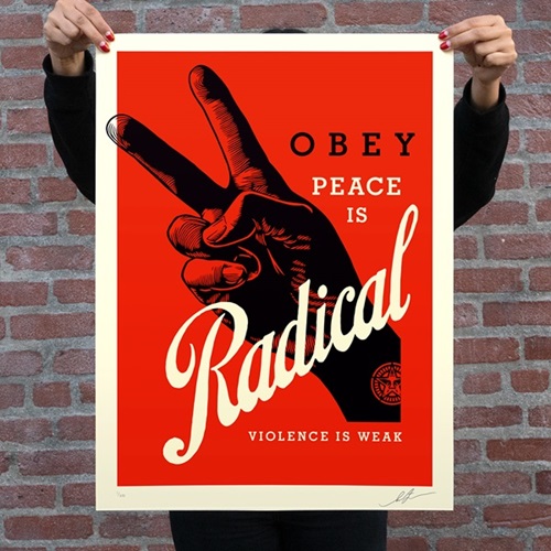Obey Radical Peace (Red) by Shepard Fairey