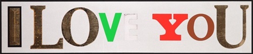 I Love You (White Diamond Dust) by Peter Blake