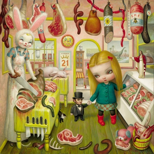 The Butcher Bunny (Canvas) by Mark Ryden