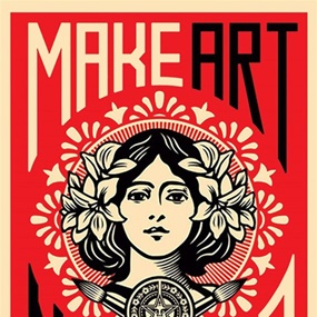Make Art Not War (Peace Girl) by Shepard Fairey
