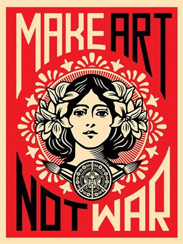 Peace Girl (Make Art Not War)  by Shepard Fairey