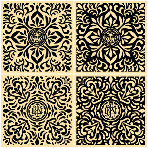 Japanese Fabric Pattern Set (Black) by Shepard Fairey