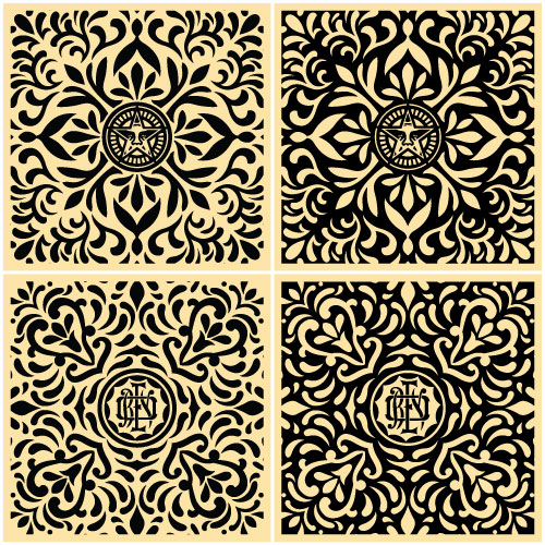 Japanese Fabric Pattern Set (Black) by Shepard Fairey