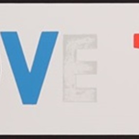 I Love You (White) by Peter Blake