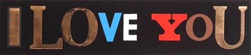 I Love You (Black) by Peter Blake