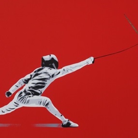 Fighting A Blank Paper (Red) by Kunstrasen