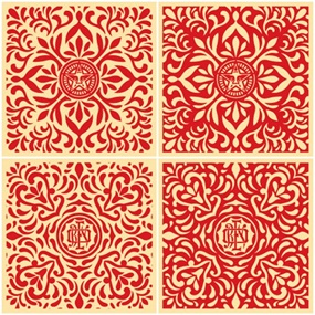 Japanese Fabric Pattern Set (Red) by Shepard Fairey