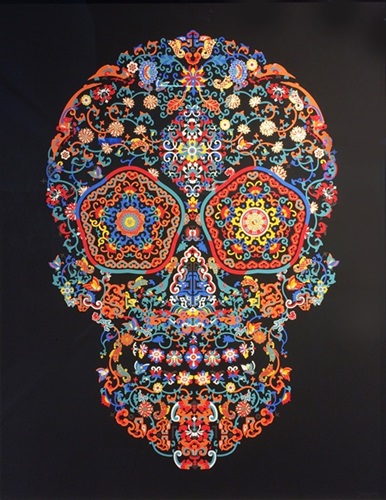 Cloisonné Skull  by Jacky Tsai