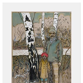 Three Birch Trees by Billy Childish