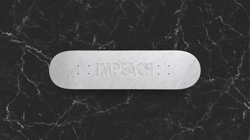 Impeach (Marble) by Jenny Holzer