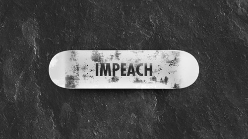 Impeach (Wood) by Jenny Holzer