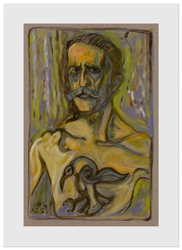Self With Crow Tattoo  by Billy Childish
