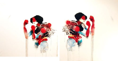 Spider Stance (Diptych) by Anthony Lister